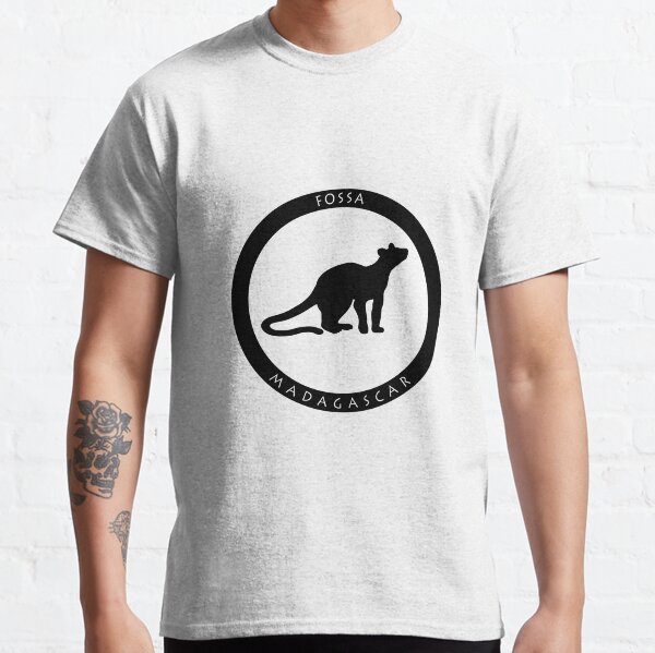 Fossa Madagascar wildlife - black print Classic T-Shirt