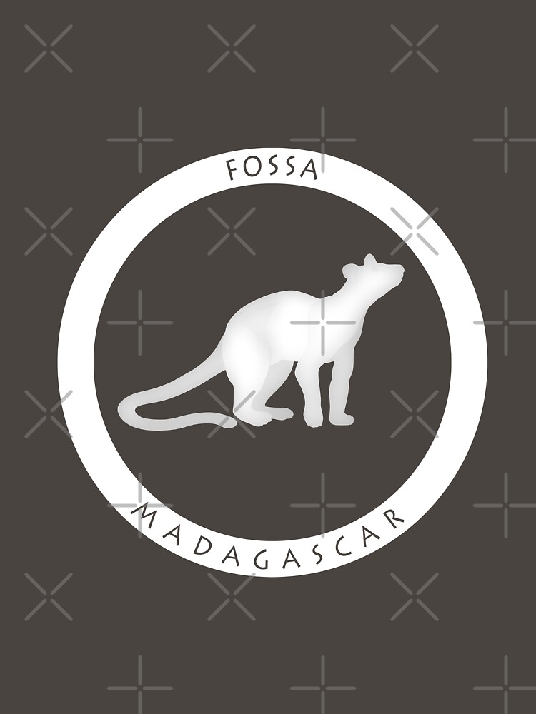 Thumbnail 7 of 7, Classic T-Shirt, Fossa Madagascar wildlife - white print designed and sold by 12images.