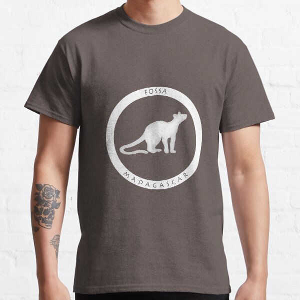Fossa Madagascar wildlife - white print Classic T-Shirt