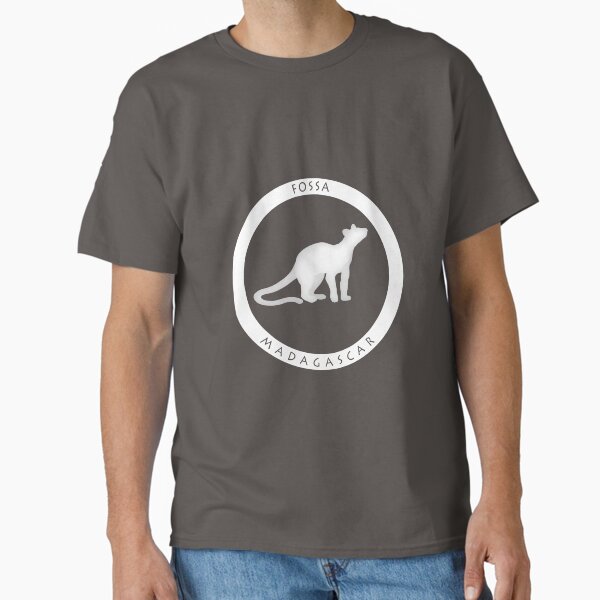 Fossa Madagascar wildlife - white print Classic T-Shirt