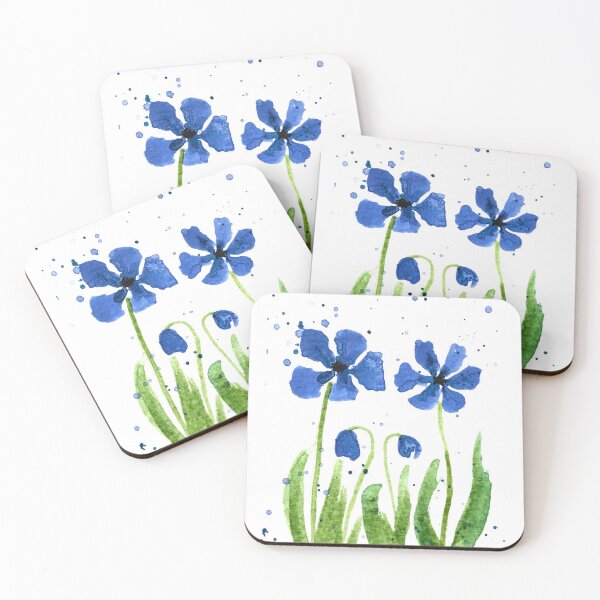 Item preview, Blue flowers  designed and sold by Monika Howarth.