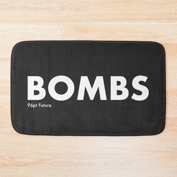 Item preview, The Word Bombs, Blown Up To 96pt Futura -  designed and sold by overflowhidden.