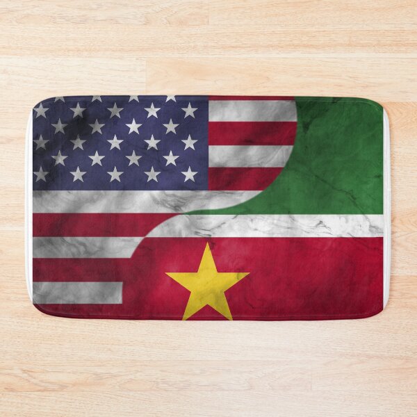 Item preview, USA and Suriname Dual Flag Yin Yang Combination designed and sold by ockshirts.