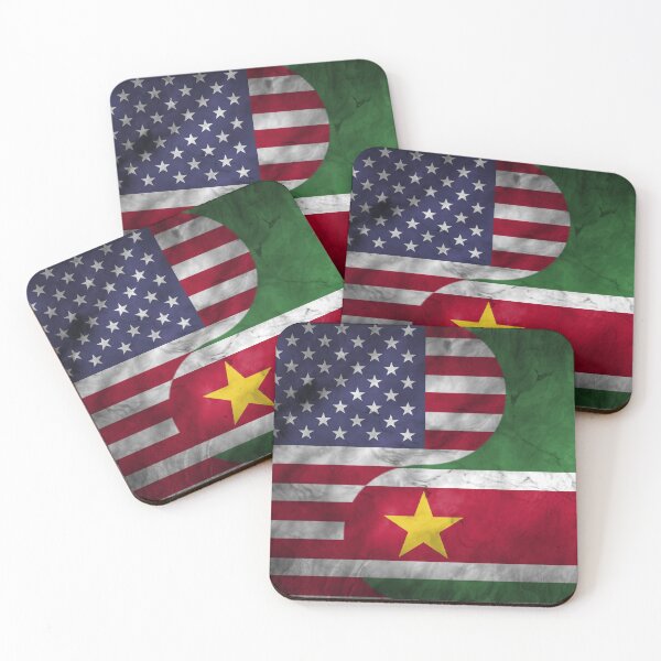 Item preview, USA and Suriname Dual Flag Yin Yang Combination designed and sold by ockshirts.