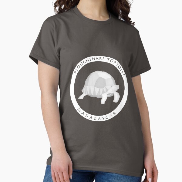 Ploughshare tortoise Madagascar wildlife - white print Classic T-Shirt