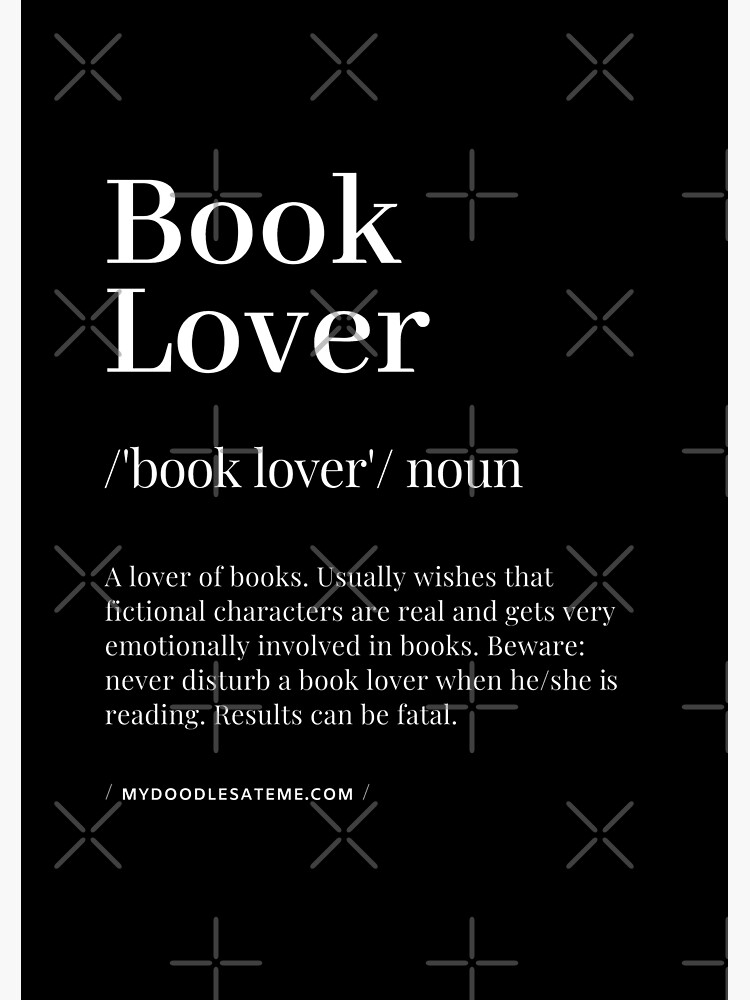 book-lover-definition-noun-readers-dictionary-white-poster-for