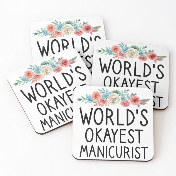Item preview, world's okayest Manicurist , Nail , Nail Tech Gift, Manicurist / Manicurist Gift / Gift for Manicurist / funny Manicurist  / Manicurists floral style designed and sold by Chamssou.