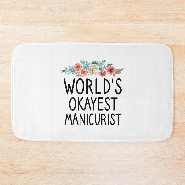 Item preview, world's okayest Manicurist , Nail , Nail Tech Gift, Manicurist / Manicurist Gift / Gift for Manicurist / funny Manicurist  / Manicurists floral style designed and sold by Chamssou.