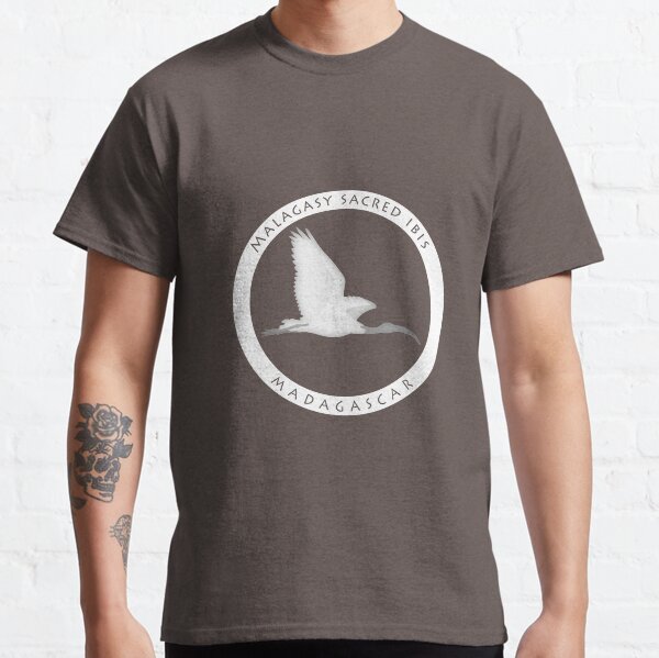 Malagasy sacred ibis Madagascar wildlife - white print Classic T-Shirt
