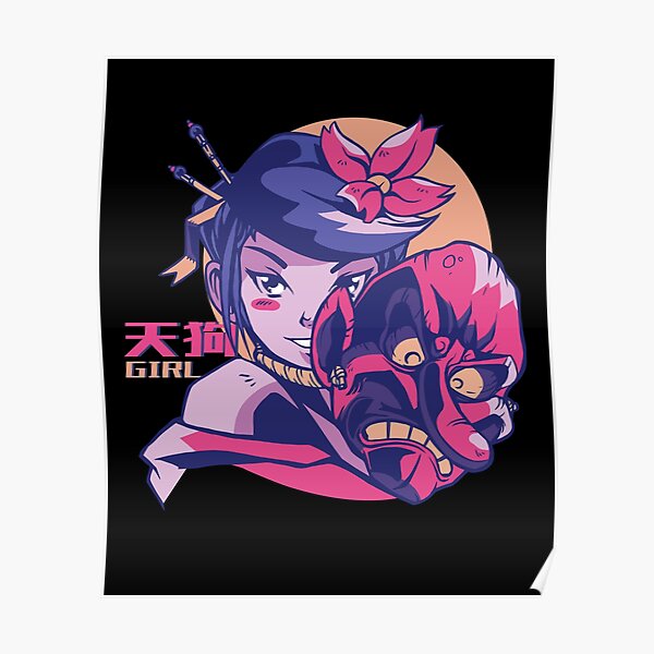 Anime Tengu Girl Poster By Davincistore21 Redbubble 8830