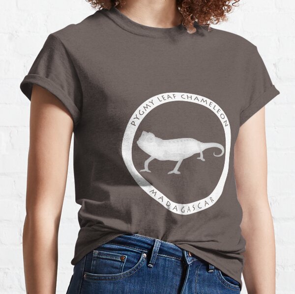 Pygmy leaf chameleon Madagascar wildlife - white print Classic T-Shirt