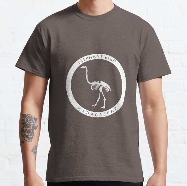 Copy of Elephant bird Madagascar wildlife - black print Classic T-Shirt
