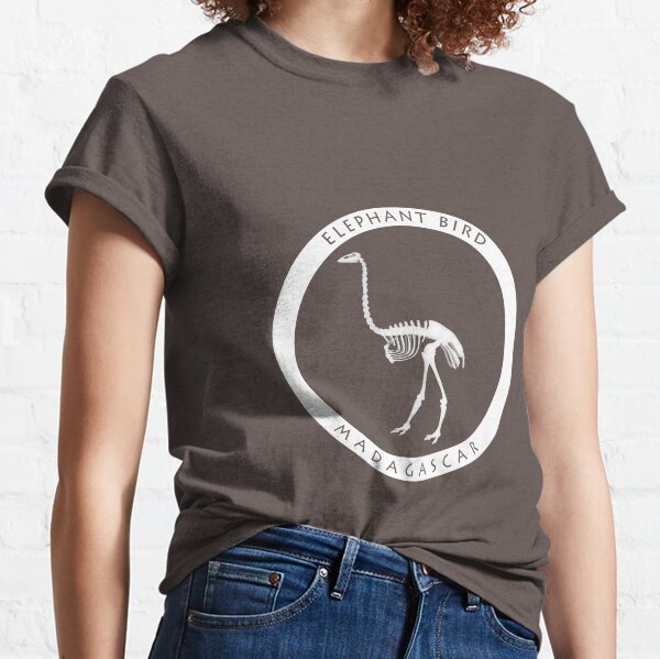 Copy of Elephant bird Madagascar wildlife - black print Classic T-Shirt