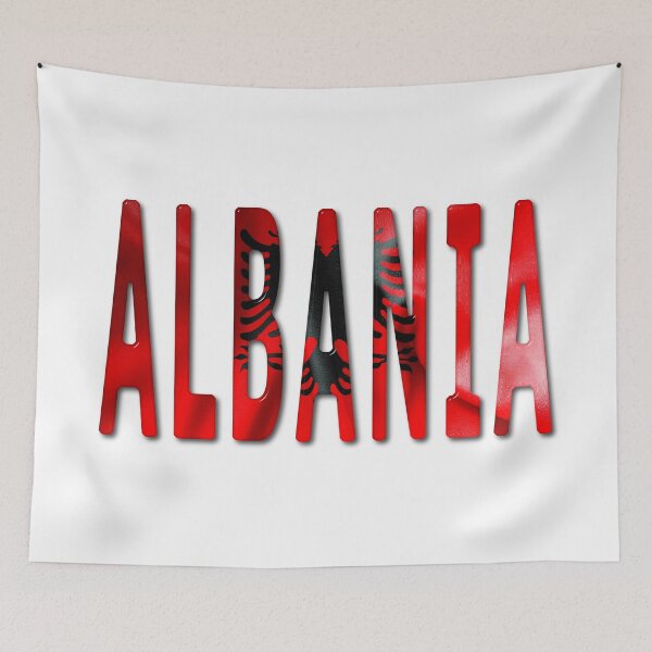 Item preview, Albania Word With Flag Texture designed and sold by MarkUK97.