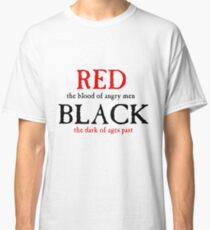 Camiseta clásica Rojo y negro