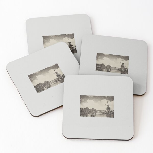 Item preview, River Spaarne Windmill De Adriaan Haarlam Netherlands Pencil Drawing designed and sold by Stravaigin.