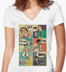 Let me explain Women's Fitted V-Neck T-Shirt