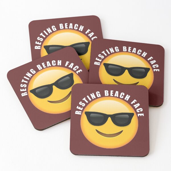 Item preview, Beach Cover Up Gifts - Resting Beach Face Funny Gift Ideas for Ocean Beach Lovers & Sun Worshippers at Beaches with Smiley Face Emoji designed and sold by merkraht.
