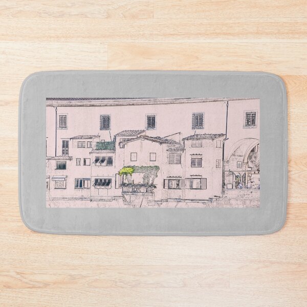 Item preview, Buildings River Arno Florence Tuscany Italy Pencil Drawing designed and sold by Stravaigin.