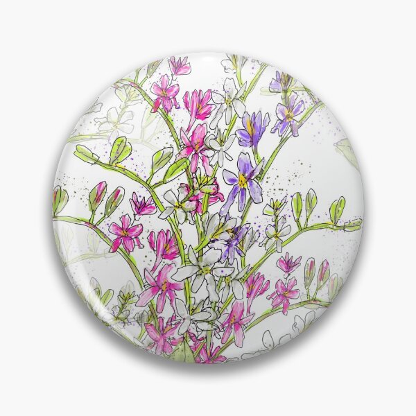 Item preview, Pink, Purple and White Freesia Flowers designed and sold by Clare Walker.