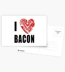 I Love Bacon Postcards