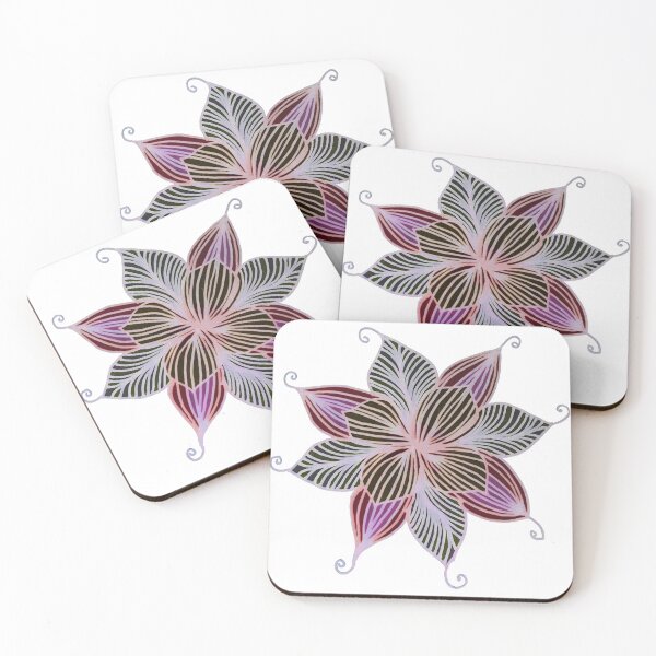 Item preview, Colorful and Contrasting Flower and Leaves - Hand Designed Floral Print Inverted designed and sold by ckylin.