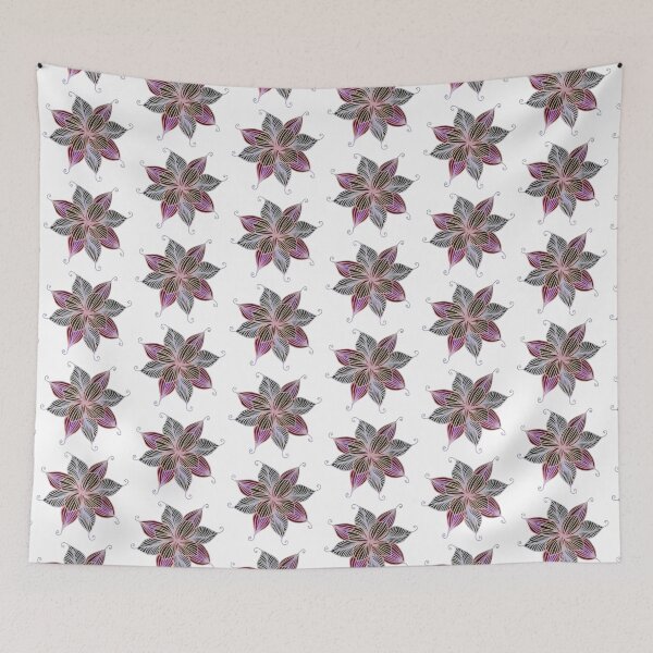 Item preview, Colorful and Contrasting Flower and Leaves - Hand Designed Floral Print Inverted designed and sold by ckylin.