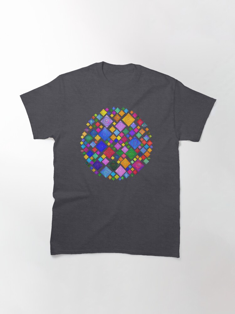 Alternate view of #DeepDream Color Squares Square Visual Areas 5x5K v1448810610 Transparent background Classic T-Shirt