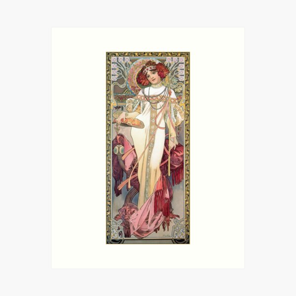 Aperçu de l'œuvre Automne Alphonse Mucha créée et vendue par RedCapeTales.