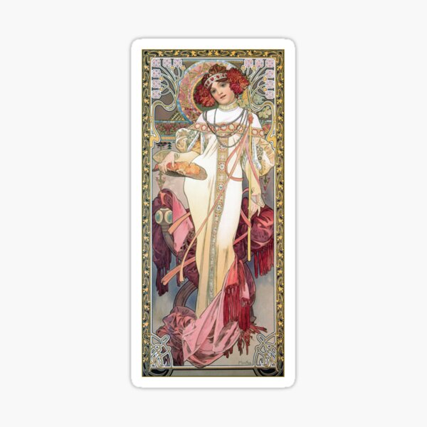 Aperçu de l'œuvre Automne Alphonse Mucha créée et vendue par RedCapeTales.