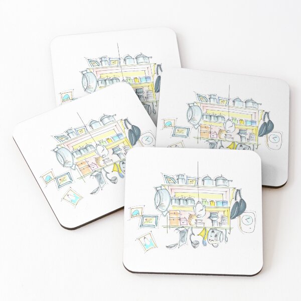 Item preview, cozy kitchen in Berlin designed and sold by AnastasiaSketch.