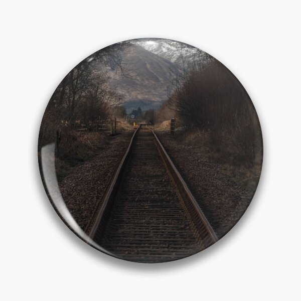 Item preview, Railroad Track Loch Eilside Lochaber Scotland Landscape designed and sold by Stravaigin.