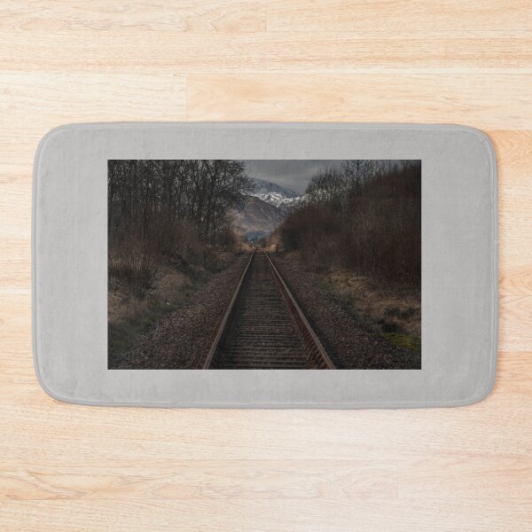 Item preview, Railroad Track Loch Eilside Lochaber Scotland Landscape designed and sold by Stravaigin.