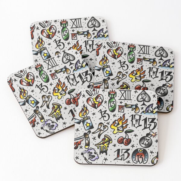 Item preview, Lucky 13 tattoo designs. designed and sold by Jamiee6610.