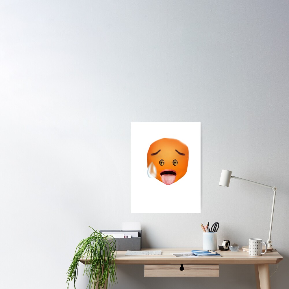 "Hottie emoji" Poster by Catdogfatness | Redbubble