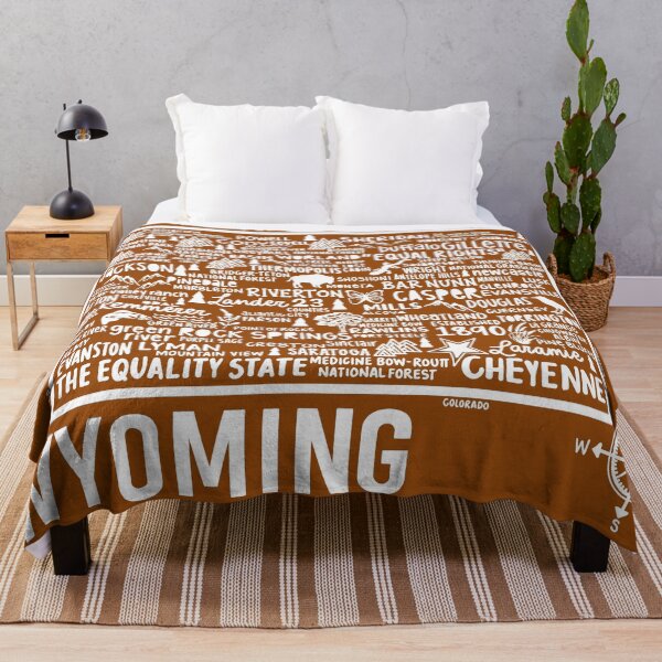 Item preview, Wyoming Map designed and sold by fiberandgloss.