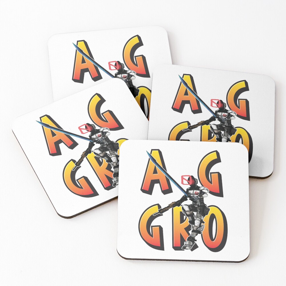 Zer0 The Assassin Borderlands Aggro Aggravation Aggressive Coasters (Set of 4)