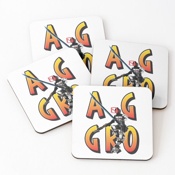 Zer0 The Assassin Borderlands Aggro Aggravation Aggressive Coasters (Set of 4)