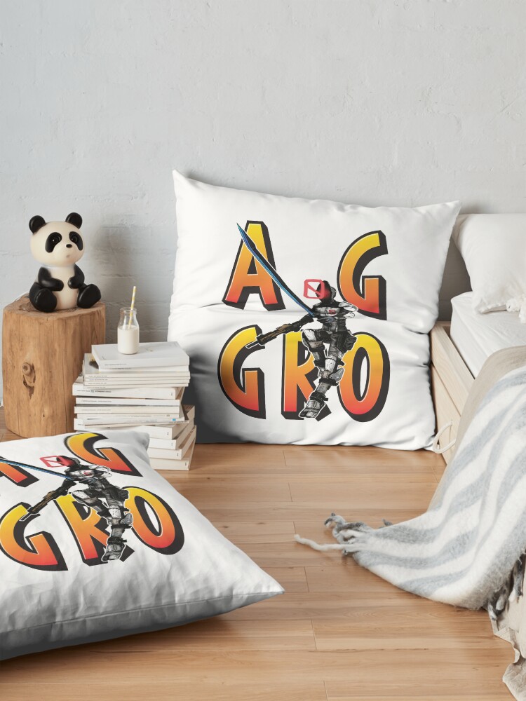 Alternate view of Zer0 The Assassin Borderlands Aggro Aggravation Aggressive Floor Pillow