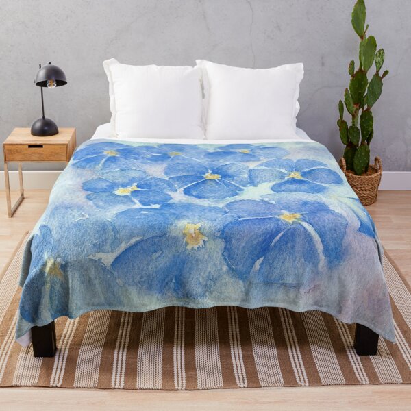 Item preview, Blue Flowers Watercolour Painting - Morning Glory designed and sold by jayne gaze.