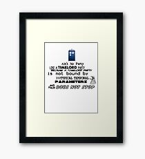 Time Lord Party Framed Print