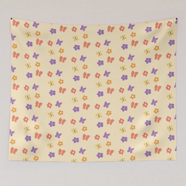 Item preview, flower butterfly cute sticker pack and pattern designed and sold by ArtsyMeg.