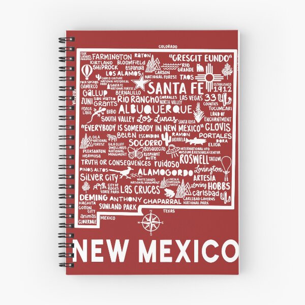 Item preview, New Mexico Map  designed and sold by fiberandgloss.