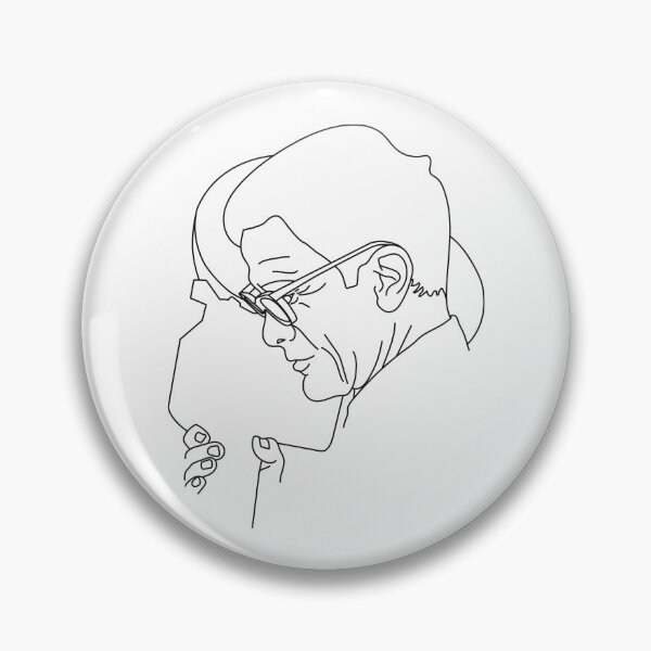 Item preview, Pier Paolo Pasolini minimal line drawing designed and sold by fpenderlico.