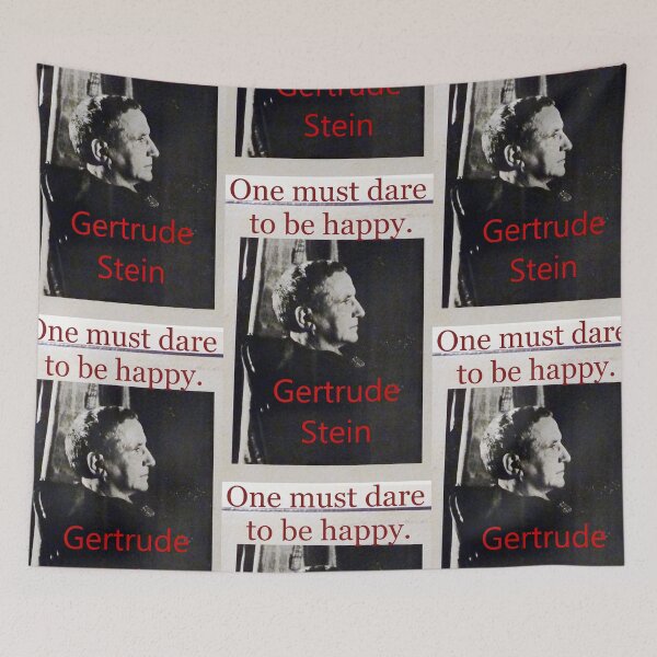 Item preview,  Gertrude Stein, Quotes. “One must dare to be happy."  designed and sold by Vintaged.
