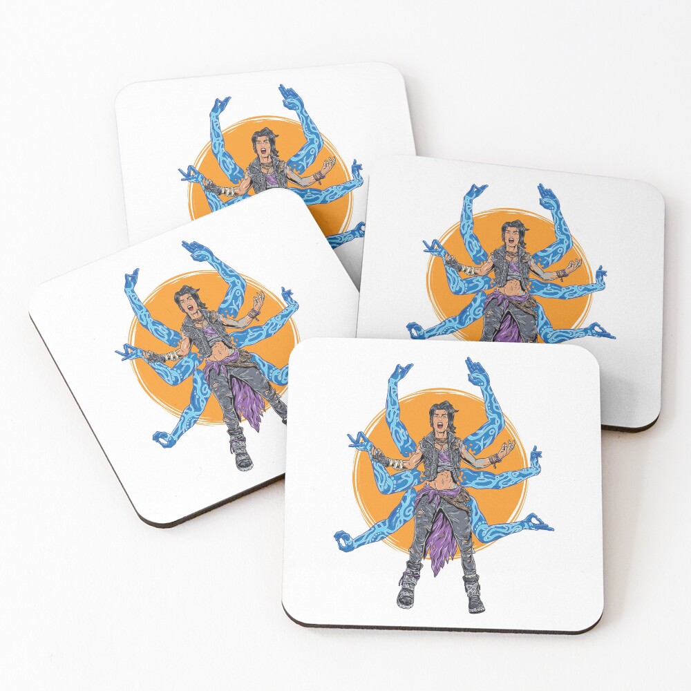 Amara The Siren Borderlands 3 The Tiger of Partali Coasters (Set of 4)