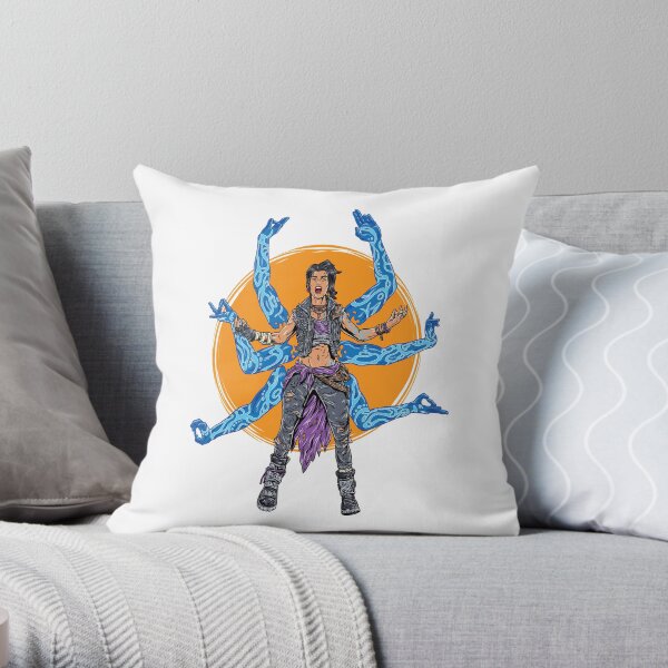 Amara The Siren Borderlands 3 The Tiger of Partali Throw Pillow