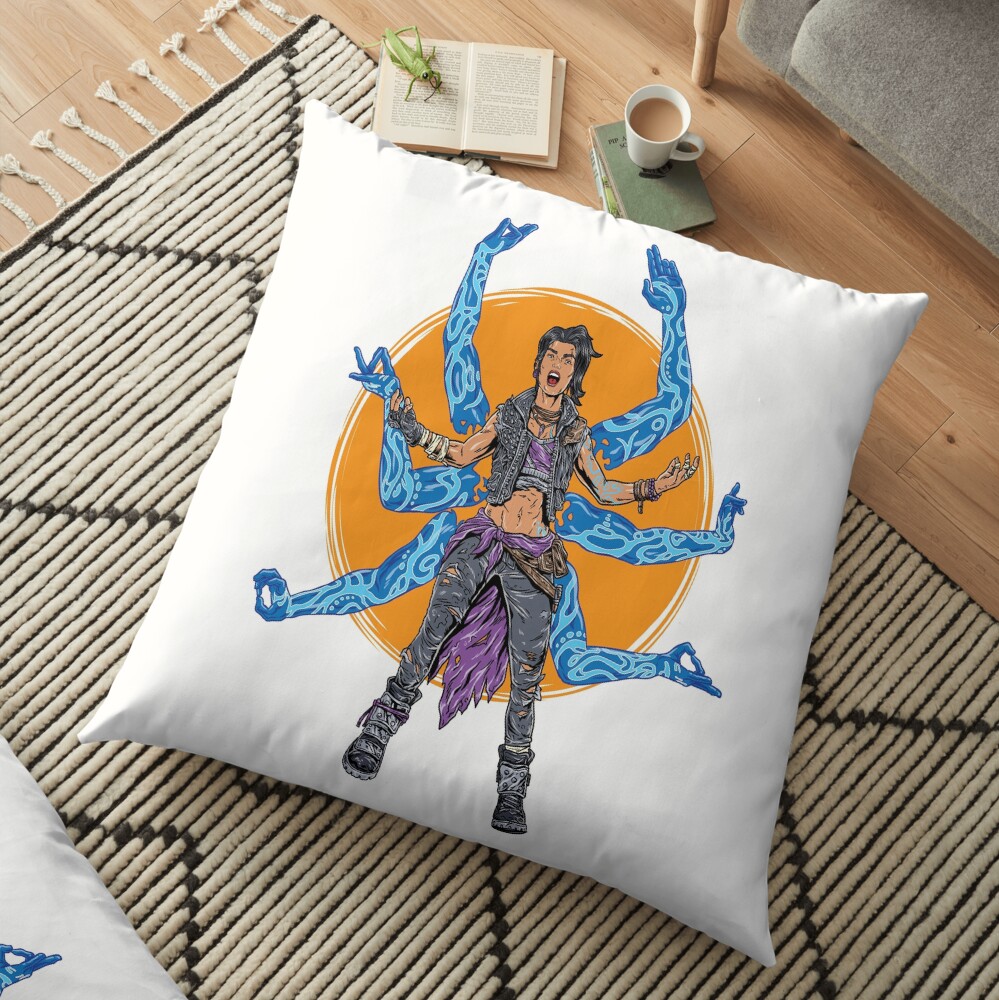 Amara The Siren Borderlands 3 The Tiger of Partali Floor Pillow