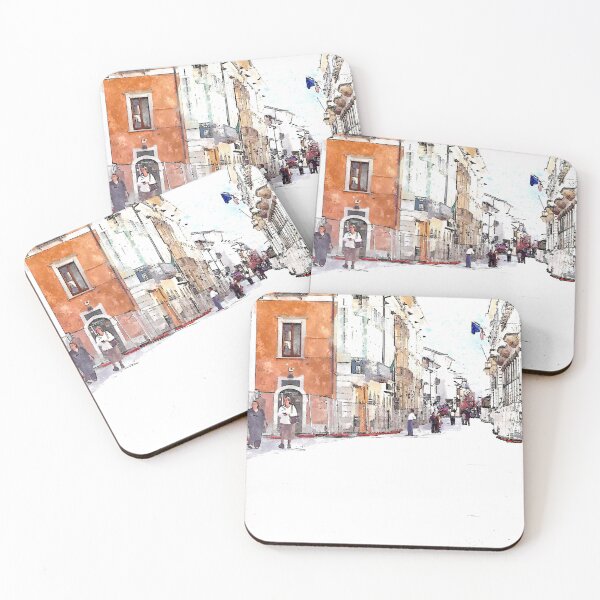 Item preview, L'Aquila: street with people designed and sold by Giuseppe Cocco.