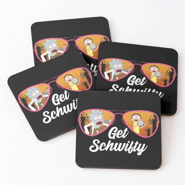 Rick and Morty Get Schwifty Summer Vibes Coasters (Set of 4)